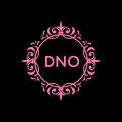DNO  logo design on black  background.