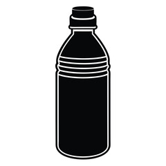 Fitness Trainer element isolated water bottle on white background