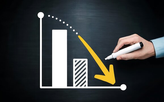 Declining Business Graph Visualizing Economic Downturn