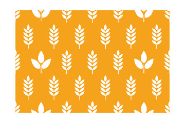 Fototapeta premium Whole Grains And Cereals Icon Pattern In Seamless