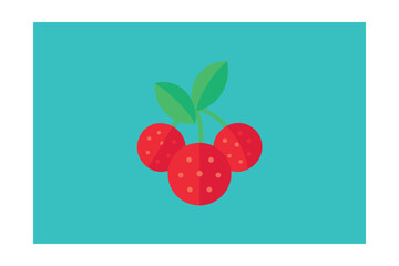 Summer Berries With Turquoise Background