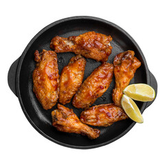 Fried chicken wings on a plate