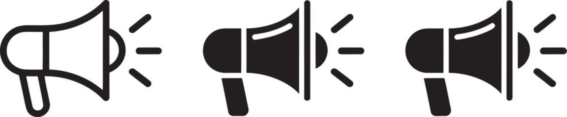 Set of megaphone vector illustration 