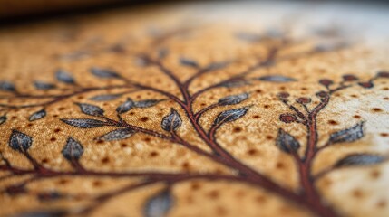 Naklejka premium Detailed close-up of a patterned, decorative tree design