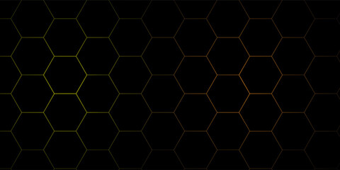 Dark Hexagonal Pattern with Subtle Illuminated Gradient Effects
