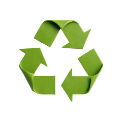 Obraz premium recycle symbol icon isolated on transparent background, in PNG format, cut out