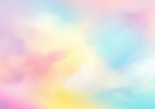 Ethereal pastel rainbow gradient background bringing a dreamy and enchanting atmosphere perfect for children's book cover design