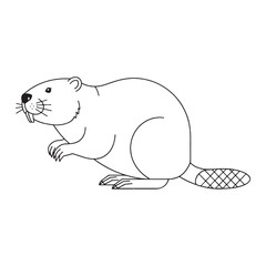 Original Beaver True Identity Profile - Beaver vector - Beaver Line art - Beaver Drawing - Vector Lineart of Beaver - Beaver icon - its fundamental forest animal spirit

