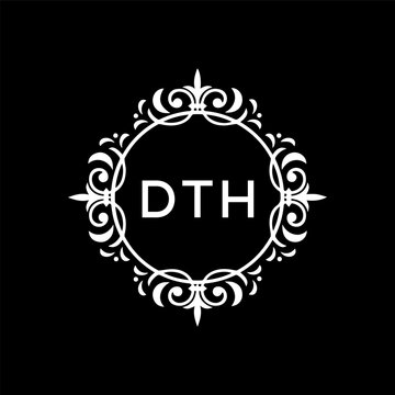 DTH Letter Initial Logo Design Template Vector Illustration