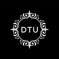 DTU Letter Initial Logo Design Template Vector Illustration