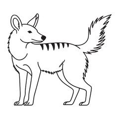Expansive Aardwolf Ancient Aura Realm - Aardwolf vector - Aardwolf Line art - Aardwolf Drawing - Vector Lineart of Aardwolf - Aardwolf icon - its iconic creature enduring essence

