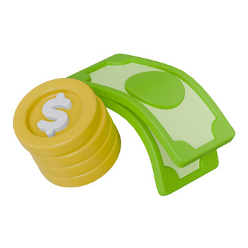 Bill coin 3D Icon