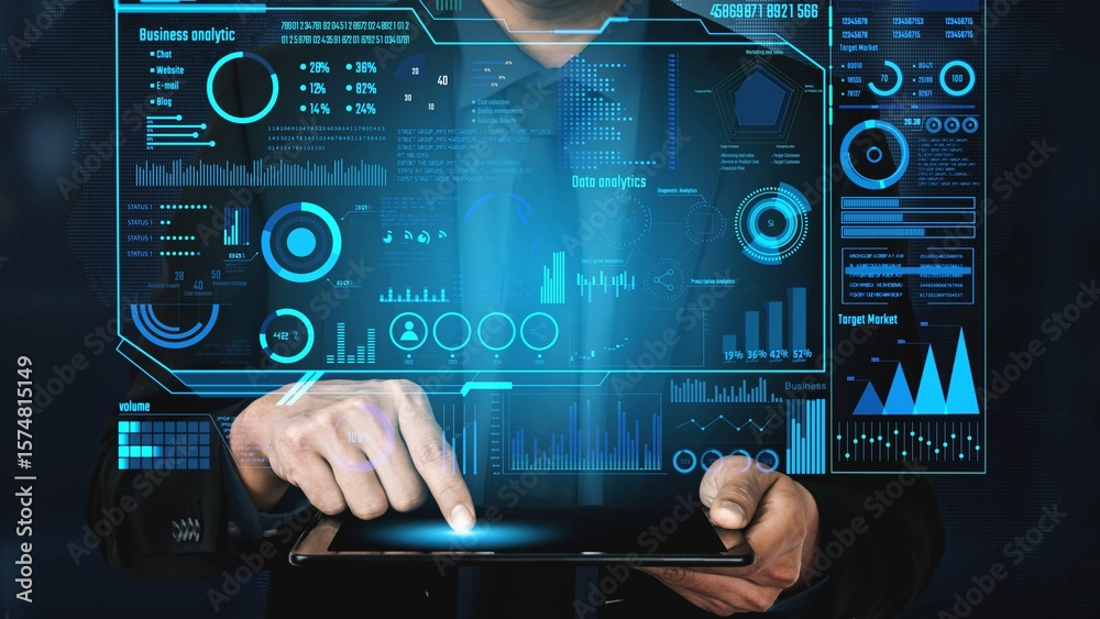 Poster data analytics and big data strategy for real-time analytics, predictive data modeling, business int