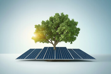 Solar energy innovation combines tree growth and solar panels in a sustainable environment