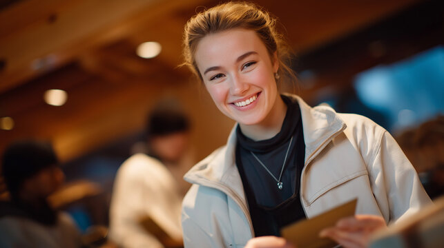 A young teacher demonstrating a technique in a workshop