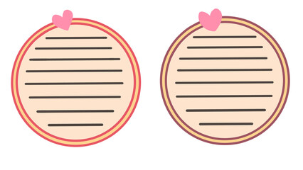 Cute sticky note memo pad picture illustration with lines