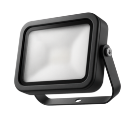 Waterproof plastic floodlight, suitable for near-pool installation at a private residence.