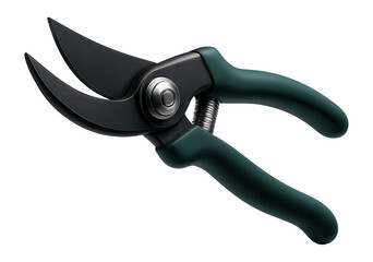 Heavy-duty pruning shears with coated carbon steel blades for cutting dense hedges in a countryside home.