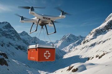Mountain Rescue Drone in Action