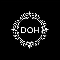 DOH Letter Initial Logo Design Template Vector Illustration
