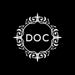 DOC Letter Initial Logo Design Template Vector Illustration