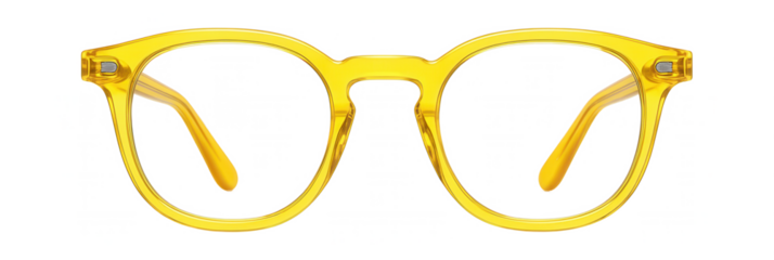Transparent yellow frames with a playful, youthful appeal