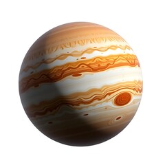 Detailed Jupiter Planet Globe Isolated on White or Transparent Background