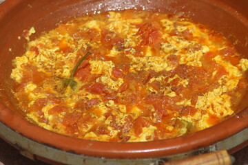Fresh Tajine with Eggs and Tomatoes