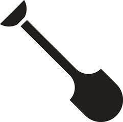 shovel icon of silhouette vector illustration