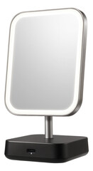 Obraz premium A lighted mirror with a USB charging port for convenient use on an office desk.