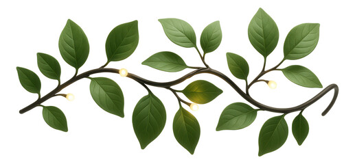 Decorative leaf vine with LED lights for highlighting a hallway during festive occasions.