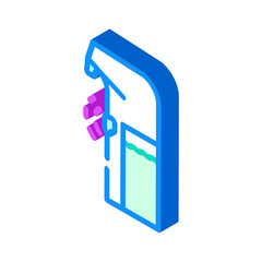 sensor activated soap dispenser isometric icon vector illustration
