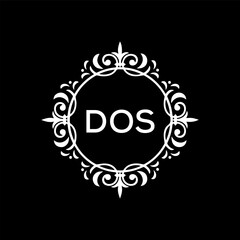 DOS Letter Initial Logo Design Template Vector Illustration