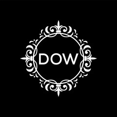 DOW Letter Initial Logo Design Template Vector Illustration