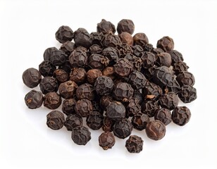 Obraz premium Pile of Whole Black Peppercorns: Isolated Culinary Spice