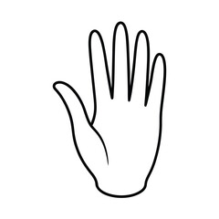 Obraz premium hand in the white background