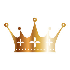 Unique beautiful golden crown isolated design