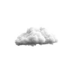 White clouds soft fluffy sky formations isolated on white background