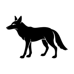 Fototapeta premium Coyote Silhouette Vector Illustration Set – Wild Animal Poses for Nature and Wildlife Design