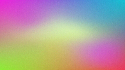 Multicolor gradient background grainy blue pink yellow retro summer noise texture effect wide banner header backdrop design