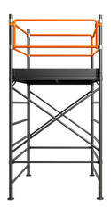 Modular scaffold tower with quick-connect components and weather-resistant coating for outdoor construction