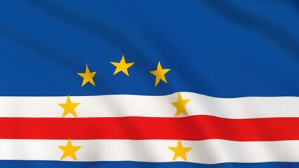Waving flag of Cape Verde