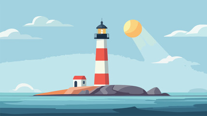 Solar-Powered Lighthouse Testament in Stunning Image