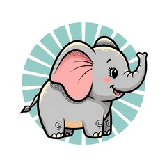 Obraz premium baby elephant cartoon