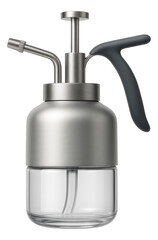 Obraz premium Aluminum plant mister for maintaining humidity levels for indoor pot plants on window sills.