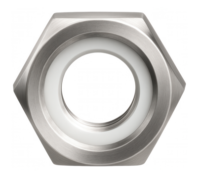 Thin self-locking jam nut with nylon insert for use in compact spaces within an electronics manufacturing facility