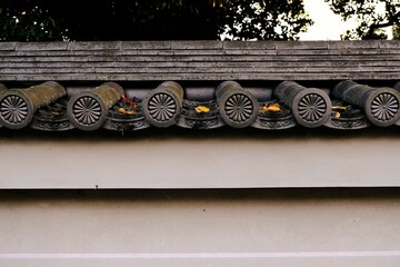 京都、紅葉、黃葉、神社、秋、青空、光、絶景、写真素材