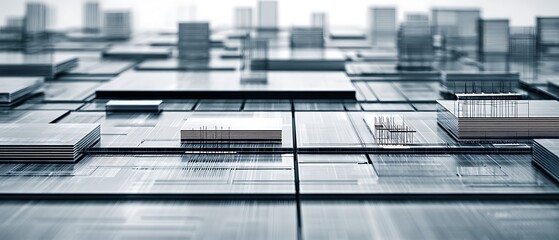 Abstract architectural city concept structure design