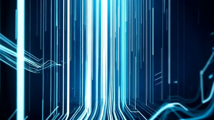 Abstract digital illustration depicting data flow and technology - Powered by Adobe