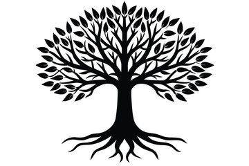 vector tree silhouette